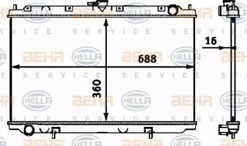 HELLA 8MK 376 718-491 - Радиатор, охлаждане на двигателя vvparts.bg