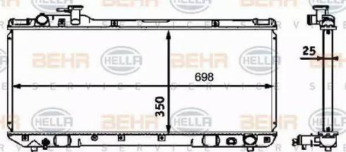 HELLA 8MK 376 718-451 - Радиатор, охлаждане на двигателя vvparts.bg