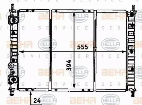 HELLA 8MK 376 718-211 - Радиатор, охлаждане на двигателя vvparts.bg