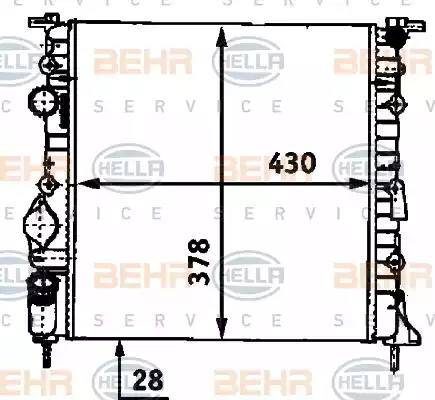 HELLA 8MK 376 718-271 - Радиатор, охлаждане на двигателя vvparts.bg