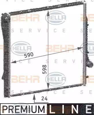 HELLA 8MK 376 718-771 - Радиатор, охлаждане на двигателя vvparts.bg