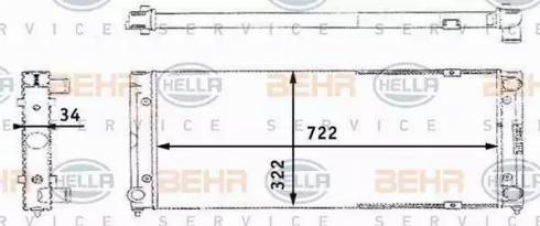 HELLA 8MK 376 713-471 - Радиатор, охлаждане на двигателя vvparts.bg