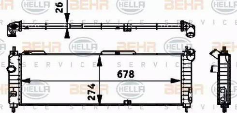 HELLA 8MK 376 713-574 - Радиатор, охлаждане на двигателя vvparts.bg