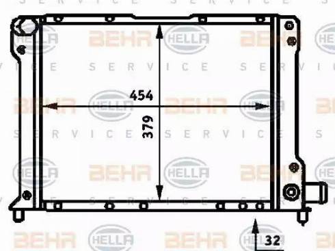 HELLA 8MK 376 713-661 - Радиатор, охлаждане на двигателя vvparts.bg