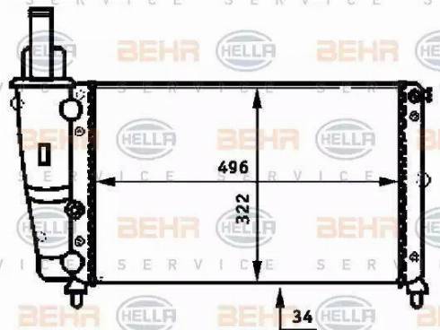 HELLA 8MK 376 713-381 - Радиатор, охлаждане на двигателя vvparts.bg