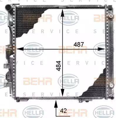 HELLA 8MK 376 713-294 - Радиатор, охлаждане на двигателя vvparts.bg