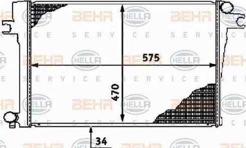 HELLA 8MK 376 713-231 - Радиатор, охлаждане на двигателя vvparts.bg