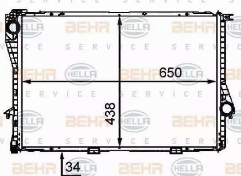 HELLA 8MK 376 712-494 - Радиатор, охлаждане на двигателя vvparts.bg