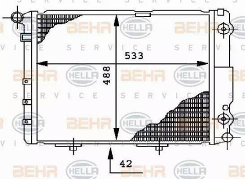 HELLA 8MK 376 712-454 - Радиатор, охлаждане на двигателя vvparts.bg