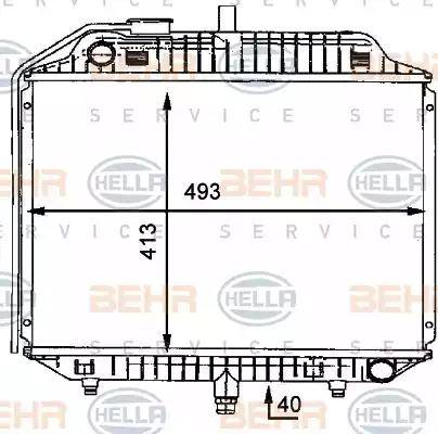 HELLA 8MK 376 712-411 - Радиатор, охлаждане на двигателя vvparts.bg