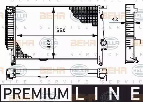 HELLA 8MK 376 712-191 - Радиатор, охлаждане на двигателя vvparts.bg