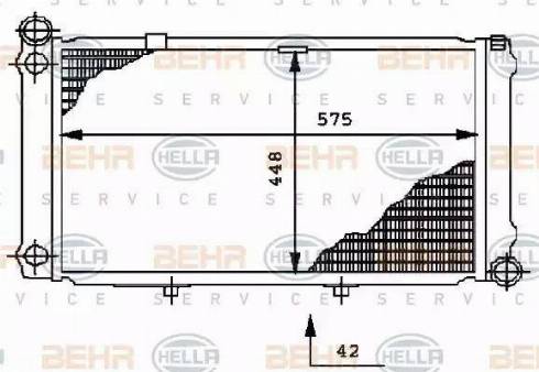 HELLA 8MK 376 712-311 - Радиатор, охлаждане на двигателя vvparts.bg