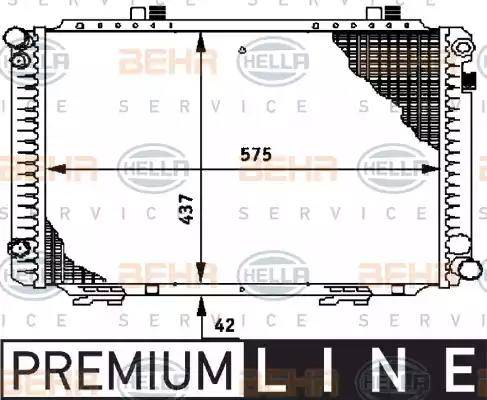 HELLA 8MK 376 712-321 - Радиатор, охлаждане на двигателя vvparts.bg