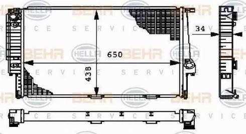 HELLA 8MK 376 712-374 - Радиатор, охлаждане на двигателя vvparts.bg