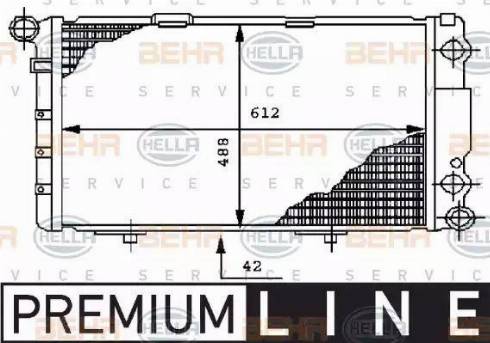 HELLA 8MK 376 712-261 - Радиатор, охлаждане на двигателя vvparts.bg