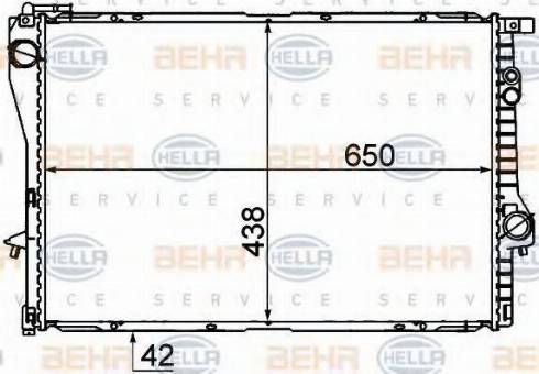 HELLA 8MK 376 712-234 - Радиатор, охлаждане на двигателя vvparts.bg