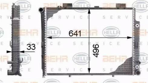 HELLA 8MK 376 712-754 - Радиатор, охлаждане на двигателя vvparts.bg