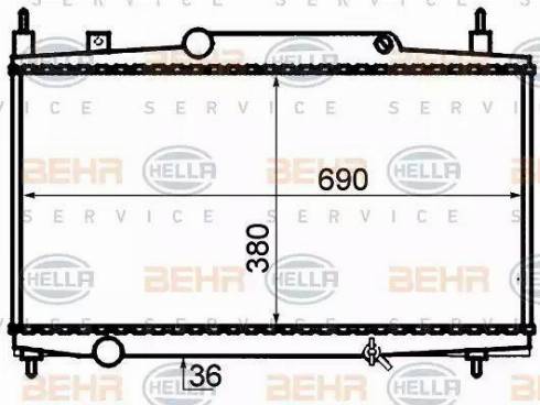 HELLA 8MK 376 717-581 - Радиатор, охлаждане на двигателя vvparts.bg