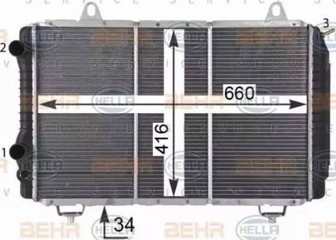 HELLA 8MK 376 717-524 - Радиатор, охлаждане на двигателя vvparts.bg