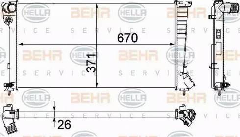 HELLA 8MK 376 717-611 - Радиатор, охлаждане на двигателя vvparts.bg