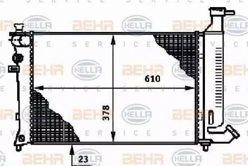 HELLA 8MK 376 717-291 - Радиатор, охлаждане на двигателя vvparts.bg