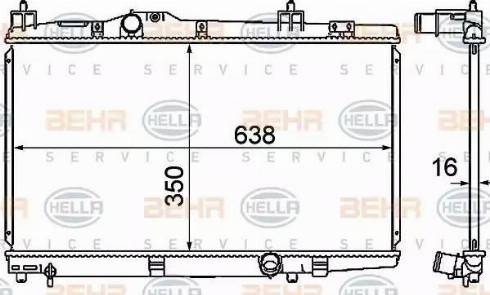 HELLA 8MK 376 781-141 - Радиатор, охлаждане на двигателя vvparts.bg