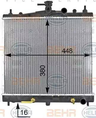 HELLA 8MK 376 787-641 - Радиатор, охлаждане на двигателя vvparts.bg