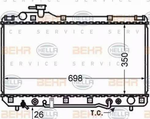 HELLA 8MK 376 724-721 - Радиатор, охлаждане на двигателя vvparts.bg