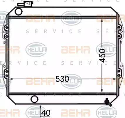 HELLA 8MK 376 726-651 - Радиатор, охлаждане на двигателя vvparts.bg