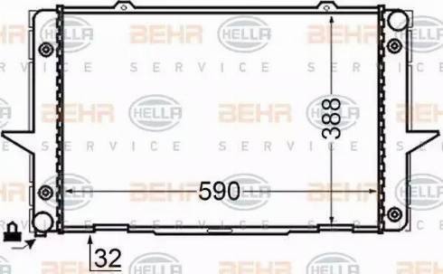 HELLA 8MK 376 726-761 - Радиатор, охлаждане на двигателя vvparts.bg