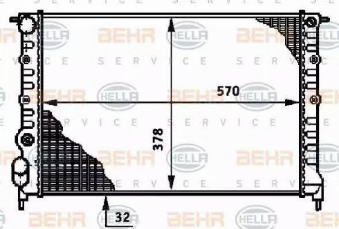 HELLA 8MK 376 720-441 - Радиатор, охлаждане на двигателя vvparts.bg