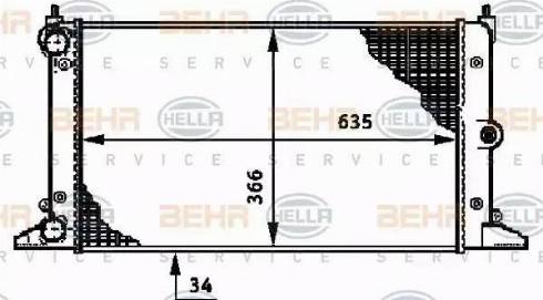 HELLA 8MK 376 720-511 - Радиатор, охлаждане на двигателя vvparts.bg