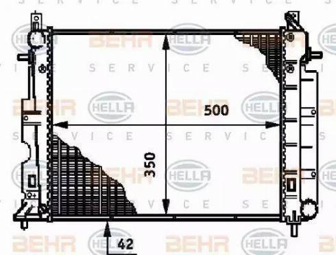 HELLA 8MK 376 720-661 - Радиатор, охлаждане на двигателя vvparts.bg