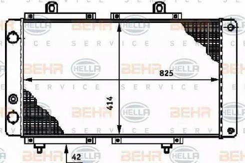 HELLA 8MK 376 720-071 - Радиатор, охлаждане на двигателя vvparts.bg