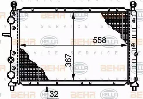 HELLA 8MK 376 720-321 - Радиатор, охлаждане на двигателя vvparts.bg