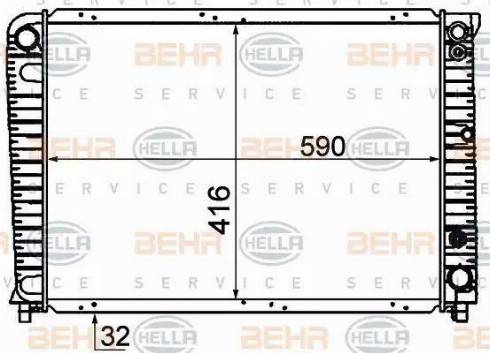 HELLA 8MK 376 720-721 - Радиатор, охлаждане на двигателя vvparts.bg