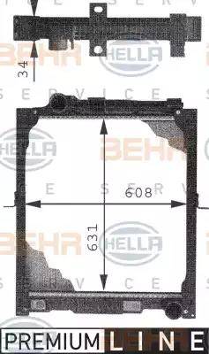 HELLA 8MK 376 721-281 - Радиатор, охлаждане на двигателя vvparts.bg