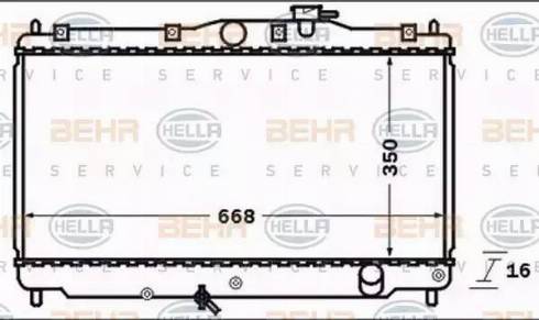 HELLA 8MK 376 722-681 - Радиатор, охлаждане на двигателя vvparts.bg