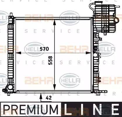 HELLA 8MK 376 722-051 - Радиатор, охлаждане на двигателя vvparts.bg