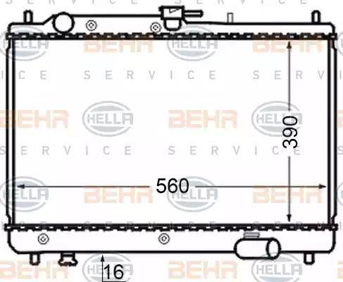 HELLA 8MK 376 727-751 - Радиатор, охлаждане на двигателя vvparts.bg