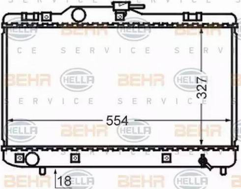 HELLA 8MK 376 727-701 - Радиатор, охлаждане на двигателя vvparts.bg