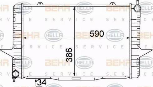 HELLA 8MK 376 774-191 - Радиатор, охлаждане на двигателя vvparts.bg