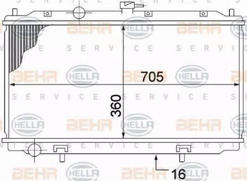 HELLA 8MK 376 770-651 - Радиатор, охлаждане на двигателя vvparts.bg