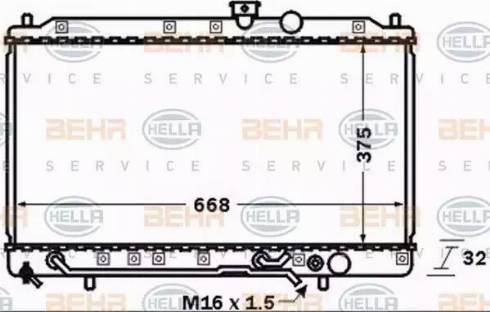 HELLA 8MK 376 770-001 - Радиатор, охлаждане на двигателя vvparts.bg