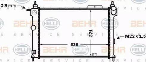 HELLA 8MK 376 771-061 - Радиатор, охлаждане на двигателя vvparts.bg