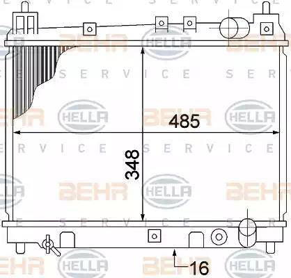 HELLA 8MK 376 773-481 - Радиатор, охлаждане на двигателя vvparts.bg