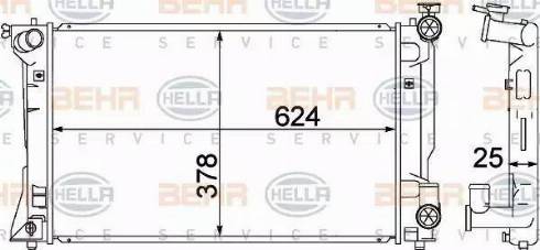 HELLA 8MK 376 773-691 - Радиатор, охлаждане на двигателя vvparts.bg