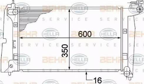 HELLA 8MK 376 773-631 - Радиатор, охлаждане на двигателя vvparts.bg