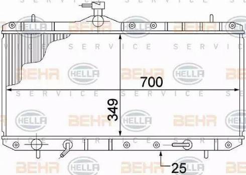 HELLA 8MK 376 773-031 - Радиатор, охлаждане на двигателя vvparts.bg