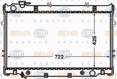 HELLA 8MK 376 773-201 - Радиатор, охлаждане на двигателя vvparts.bg